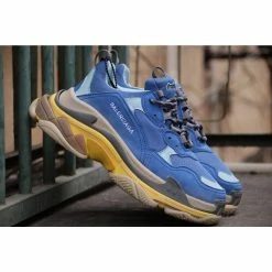 Hypeyourbeast BCG Triple S Sneakers Blue / Yellow Balenciaga