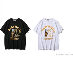 Hypeyourbeast BAPE Baby Milo Owl Bronzing Tee Shirt 'BLACK'