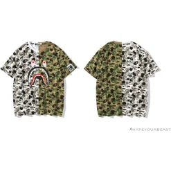 Hypeyourbeast BAPE Chinese Style Ink 10th Anniversary Camouflage Tee Shirt 'Green & White' Clothes