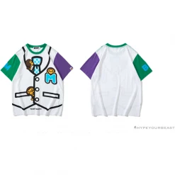 Hypeyourbeast BAPE Baby Milo Cartoon Vest Color Matching Tee Shirt