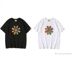 Hypeyourbeast BAPE Baby Milo Ring Colorful Kaleidoscope Tee Shirt 'BLACK' Clothes