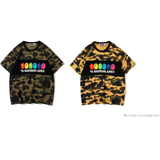 Hypeyourbeast Clothes BAPE KIDS Color Ape Head Camouflage Tee Shirt 'YELLOW' 18 Hypeyourbeast Clothes BAPE KIDS Color Ape Head Camouflage Tee Shirt 'YELLOW'
