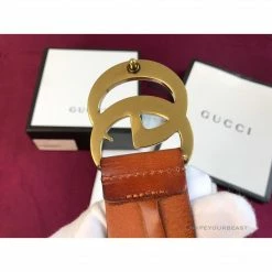 Hypeyourbeast Belts GC Belt Brown Gold Buckle