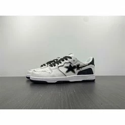 Hypeyourbeast Bape Sta Low Top Sneakers 'White Metallic Silver'