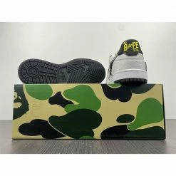 Hypeyourbeast Bape Sta Low Top Sneakers 'White Metallic Silver'