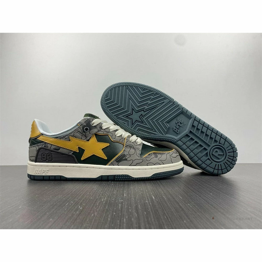 Hypeyourbeast Bape Sta Low Top Sneakers 'Grey Mustard Yellow' 1 Hypeyourbeast Bape Sta Low Top Sneakers 'Grey Mustard Yellow'