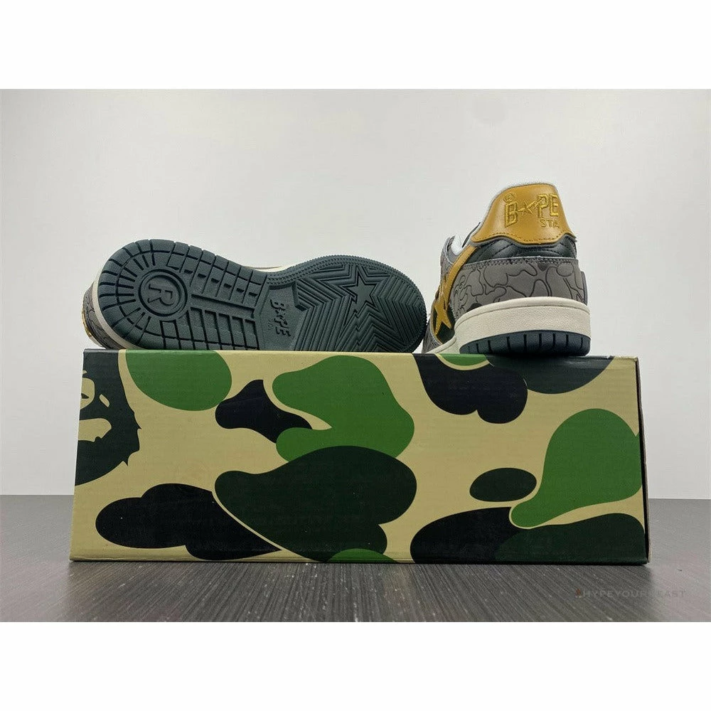 Hypeyourbeast Bape Sta Low Top Sneakers 'Grey Mustard Yellow' 4 Hypeyourbeast Bape Sta Low Top Sneakers 'Grey Mustard Yellow'