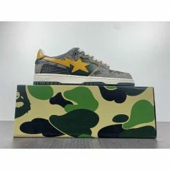Hypeyourbeast Bape Sta Low Top Sneakers 'Grey Mustard Yellow'