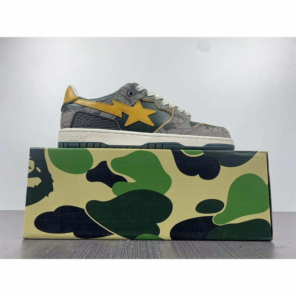 Hypeyourbeast Bape Sta Low Top Sneakers 'Grey Mustard Yellow' 2 Hypeyourbeast Bape Sta Low Top Sneakers 'Grey Mustard Yellow'