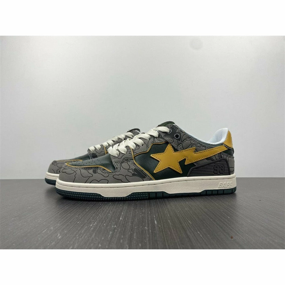Hypeyourbeast Bape Sta Low Top Sneakers 'Grey Mustard Yellow' 5 Hypeyourbeast Bape Sta Low Top Sneakers 'Grey Mustard Yellow'