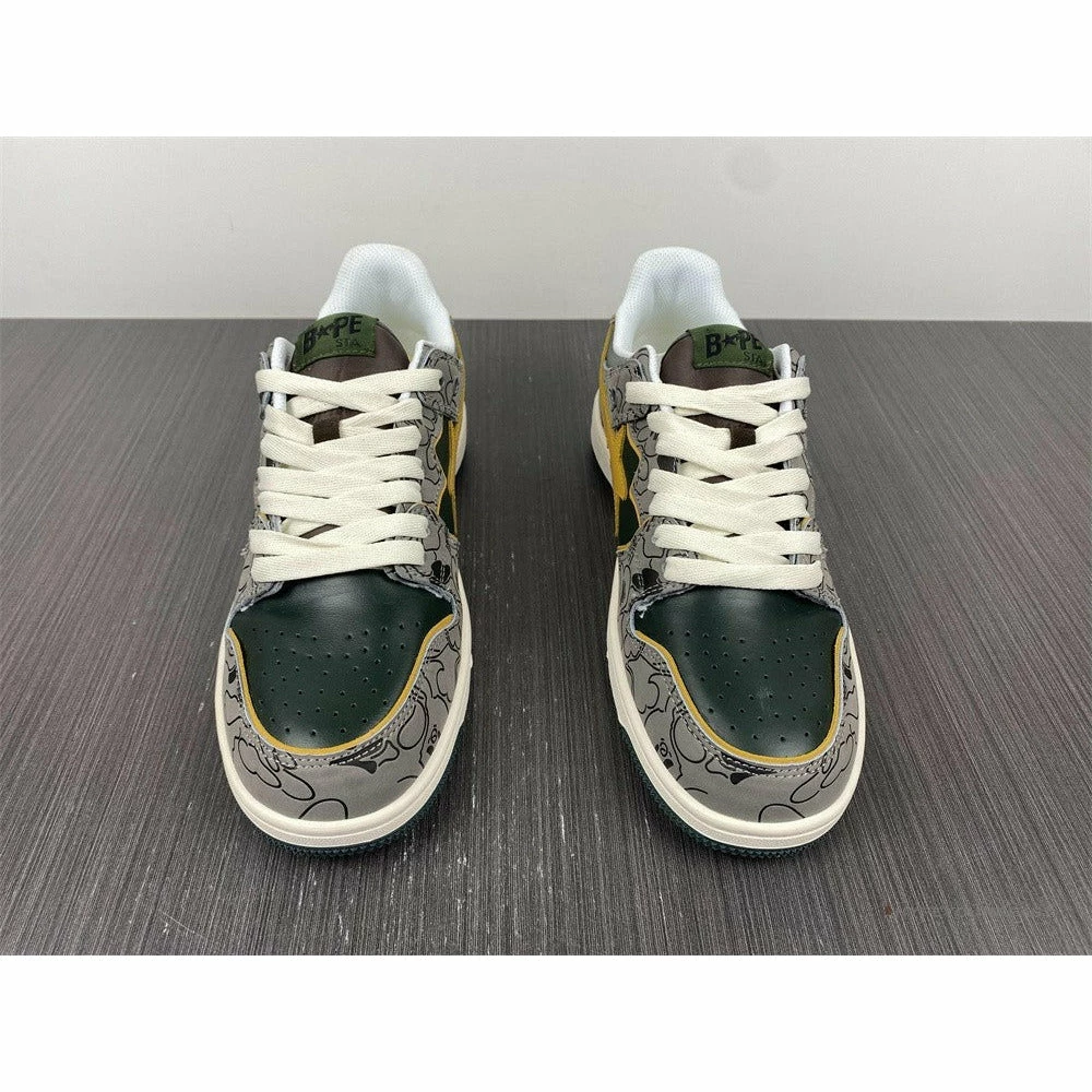 Hypeyourbeast Bape Sta Low Top Sneakers 'Grey Mustard Yellow' 15 Hypeyourbeast Bape Sta Low Top Sneakers 'Grey Mustard Yellow'