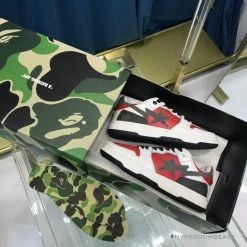 Hypeyourbeast Bape Sta Low Top Sneakers Red Brown