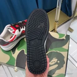 Hypeyourbeast Bape Sta Low Top Sneakers Red Brown