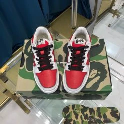 Hypeyourbeast Bape Sta Low Top Sneakers Red Brown