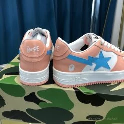 Hypeyourbeast Bape Sta Low Top Sneakers Pastel Pink Blue