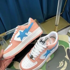 Hypeyourbeast Bape Sta Low Top Sneakers Pastel Pink Blue