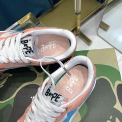 Hypeyourbeast Bape Sta Low Top Sneakers Pastel Pink Blue
