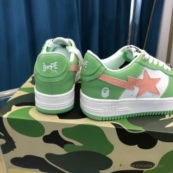 Hypeyourbeast Bape Sta Low Top Sneakers Green Pink