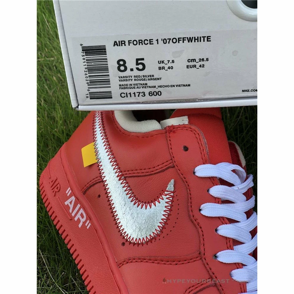 Hypeyourbeast Off White X Nike Air Force 1 Low "Red" 4 Hypeyourbeast Off White X Nike Air Force 1 Low "Red"