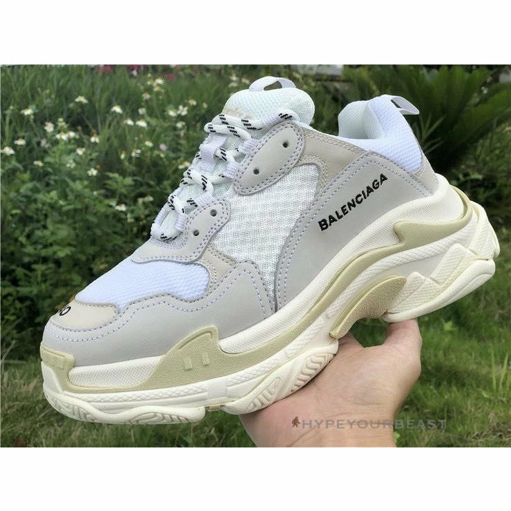 Hypeyourbeast BCG Triple S Sneakers Cream / White Balenciaga 10 Hypeyourbeast BCG Triple S Sneakers Cream / White Balenciaga
