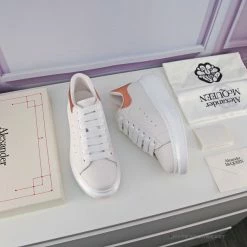 Hypeyourbeast Alexander McQueen White / Rose Gold Heel Sneaker