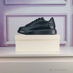 Hypeyourbeast Alexander McQueen Black On Black Lace Up Sneaker A. Mcqueen