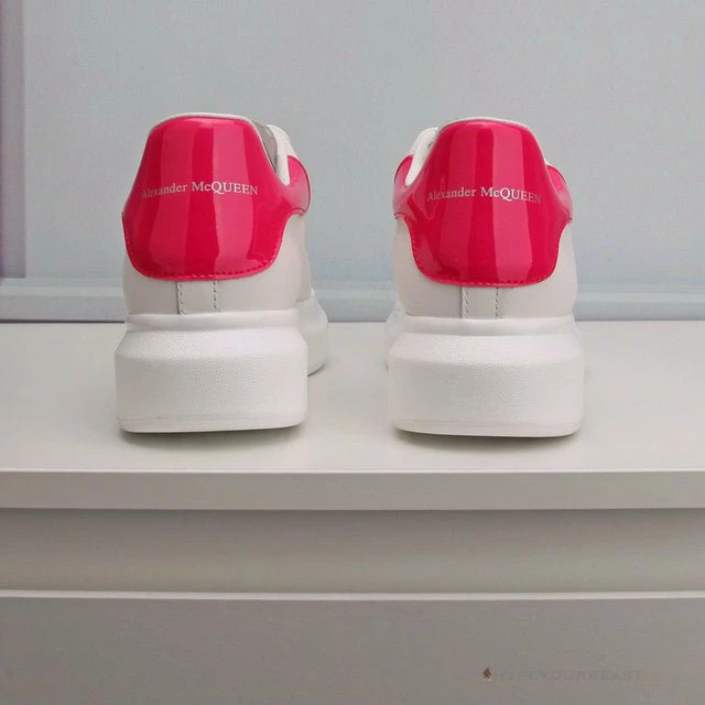 Hypeyourbeast Alexander McQueen White / Pink Lace Up Sneaker A. Mcqueen 5 Hypeyourbeast Alexander McQueen White / Pink Lace Up Sneaker A. Mcqueen