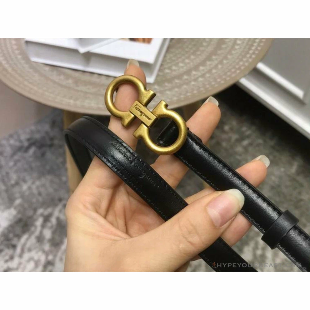 Hypeyourbeast SFG Women's Double G Leather Black Belt Belts 1 Hypeyourbeast SFG Women's Double G Leather Black Belt Belts