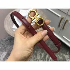 Hypeyourbeast SFG Women's Double G Leather Red Belt