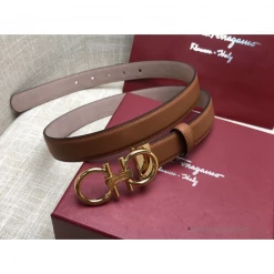 Hypeyourbeast Belts SFG Men's Double G Leather Brown Belt