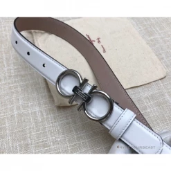Hypeyourbeast SFG Men's Double G Leather White Belt Belts