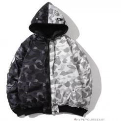 HypeYourBeast Clothes Bape Camo Hoodie White Black
