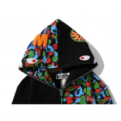 HypeYourBeast Bape Camo Hoodie Black Multi Color Clothes