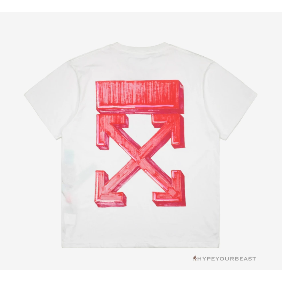 HypeYourBeast Off White Tee Shirt White Pink T-Shirts 1 HypeYourBeast Off White Tee Shirt White Pink T-Shirts
