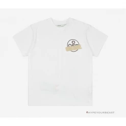 HypeYourBeast Off White Tee Shirt White Gold