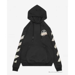 HypeYourBeast Off White Hoodie Black Hoodies & Jackets