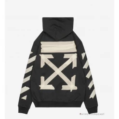 HypeYourBeast Off White Hoodie Black Hoodies & Jackets