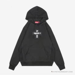 HypeYourBeast Hoodies & Jackets Supreme Cross Box Logo Hoodie Black