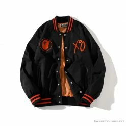 Hypeyourbeast BAPE X XO Red Jacket Baseball Uniform Clothes
