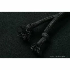 Hypeyourbeast BAPE Classic Ape Head Embroidered Standard Cotton Terry Hoodie 'BLACK' Clothes