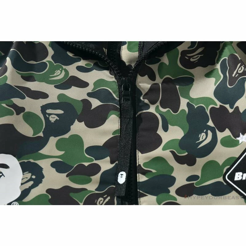 Hypeyourbeast BAPE X FCRB Joint Double Zip Camouflage Hoodie 'GREEN' 4 Hypeyourbeast BAPE X FCRB Joint Double Zip Camouflage Hoodie 'GREEN'