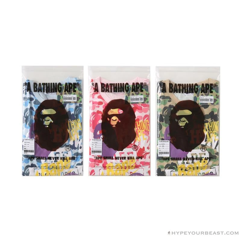 Hypeyourbeast BAPE Ape Head Star Camouflage Shading Tee Shirt 'PINK' Clothes 7 Hypeyourbeast BAPE Ape Head Star Camouflage Shading Tee Shirt 'PINK' Clothes