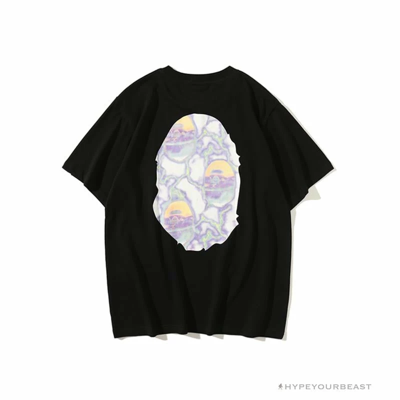 Hypeyourbeast Clothes BAPE Great Ape Head Symphony Lightning Tee Shirt 'BLACK' 2 Hypeyourbeast Clothes BAPE Great Ape Head Symphony Lightning Tee Shirt 'BLACK'