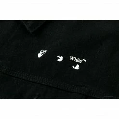 HypeYourBeast Off White Denim Black Jacket - Black Hoodies & Jackets