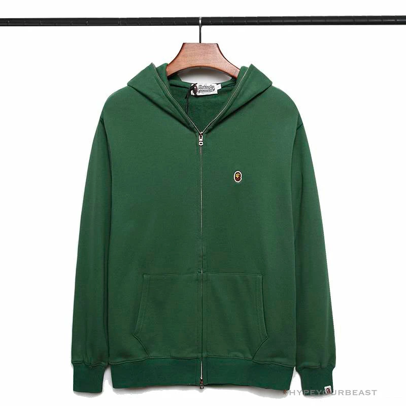 Hypeyourbeast BAPE Classic Ape Head Hoodie 'GREEN' Clothes 1 Hypeyourbeast BAPE Classic Ape Head Hoodie 'GREEN' Clothes