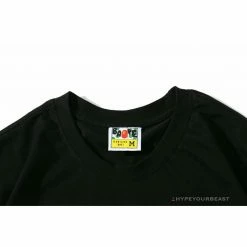 Hypeyourbeast BAPE Blue Ape Head Green Storm Tee Shirt 'BLACK' Clothes