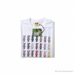 Hypeyourbeast Clothes BAPE Violent Bear Collaboration 28th Anniversary Camouflage Tee Shirt 'WHITE'