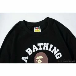 Hypeyourbeast BAPE X Bathing Ape Head Long Sleeve Shirt 'BLACK'