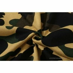 HypeYourBeast BAPE Camouflage Kangaroo Hooded Hoodie Yellow Clothes