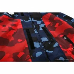 Hypeyourbeast Clothes BAPE X PSG Paris Saint-Germain Camouflage Blue-Red Hoodie